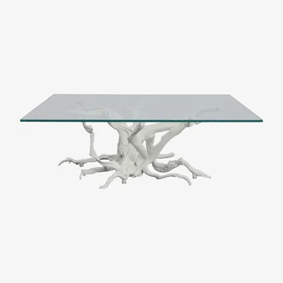 Olivia's Uttermost Black Label Big Sur Coffee Table - White