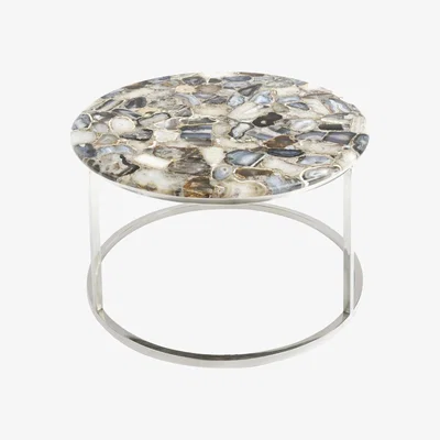 Olivia's Libra Midnight Mayfair Collection - Agate Round Coffee Table