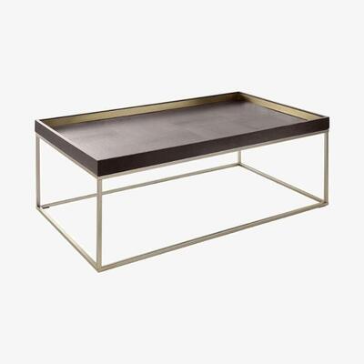 Olivia's RV Astley Alyn Satin Champagne And Chocolate Coffee Table
