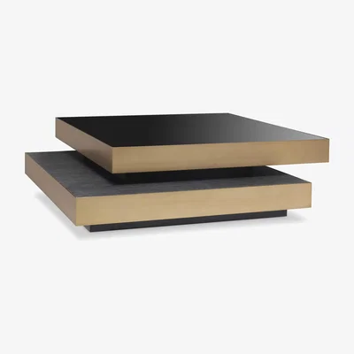Olivia's Eichholtz Shelton Coffee Table in Brushed Brass Finish