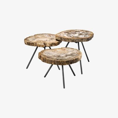 Olivia's Eichholtz De Soto Set of 3 Coffee Tables in Light Range