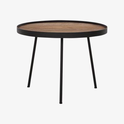 Olivia's DTP Home Saturnus Round Coffee Table in Recycled Teakwood Finish / Medium