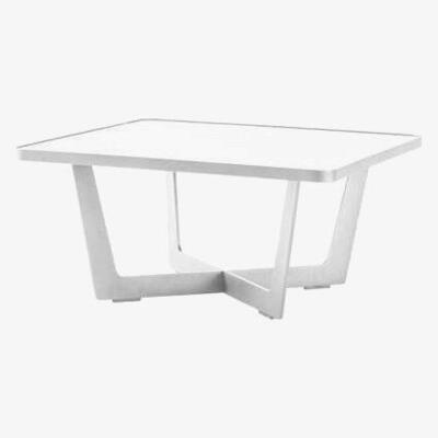 Olivia's CANE-LINE Time-out Outdoor Coffee Table Small Aluminium White