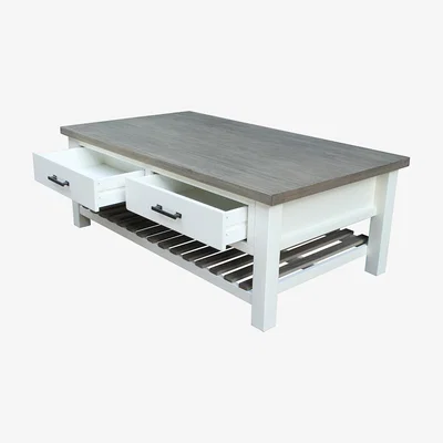 Out & Out Original Albion - Coffee Table with Drawers - Distressed