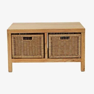 Downtown St Andrews Coffee Table With Baskets Natural
