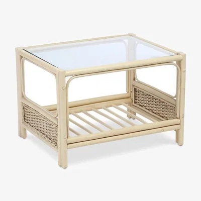 Downtown Desser Vale Natural Wash Cane Coffee Table