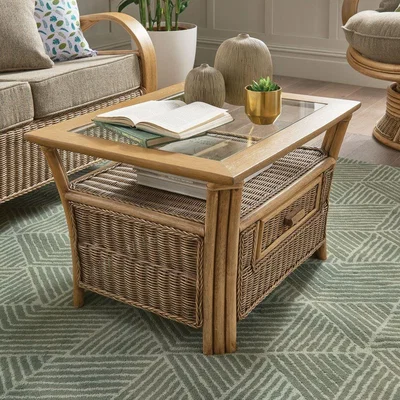 Downtown Daro Waterford Natural Wash Coffee Table With Drawer In LightWood