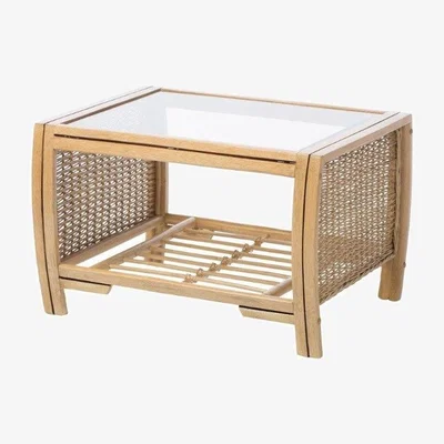 Downtown Desser Turin Light Oak Cane Coffee Table
