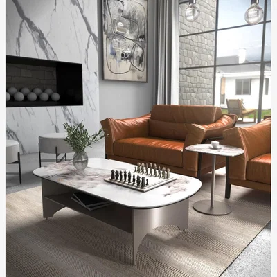 Downtown Aspen Rectangular Coffee Table - White