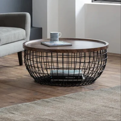 Downtown Julian Bowen Smithson Storage Coffee Table In DarkWood