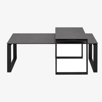 Downtown Katrine Ceramic Coffee Table - Black