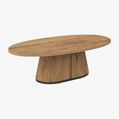 Downtown Kingston Rustic Oak Oval Coffee Table