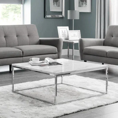 Downtown Julian Bowen Scala Marble Top Coffee Table - White