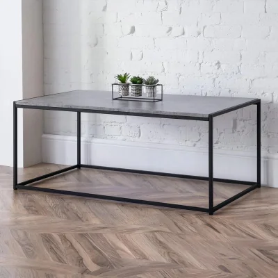 Downtown Julian Bowen Staten Concrete Coffee Table In Grey