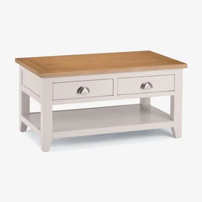 Downtown Julian Bowen Richmond Coffee Table With 2 Drawers - Grey/Pale Oak