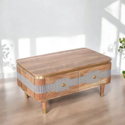 OAT Home Blarney Wooden 2 Drawer Coffee Table