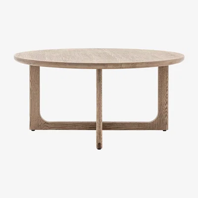Perch and Parrow Whittle Round Coffee Table in Smoked