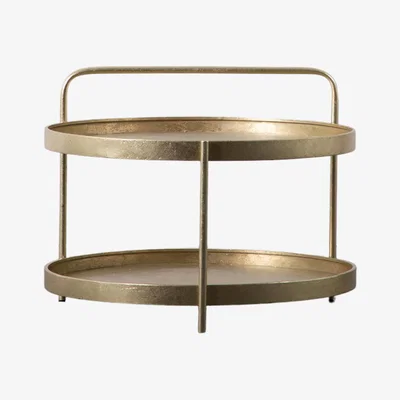 Perch and Parrow Decker Coffee Table in Gold