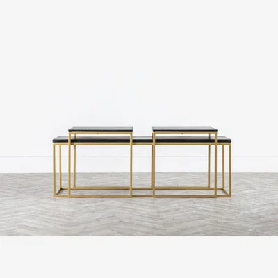 Perch and Parrow Georgia Nesting Coffee Tables in Black