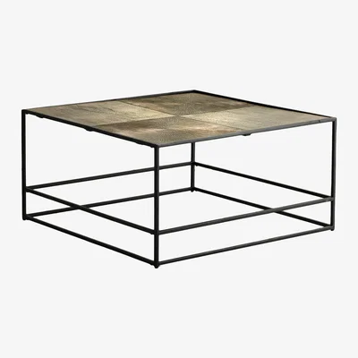 Perch and Parrow Rubin Coffee Table in Antique Gold