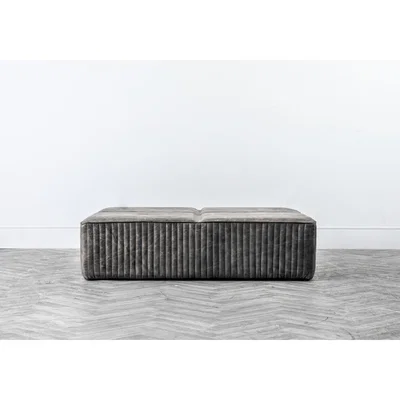 Perch and Parrow Alamos Buffalo Leather Table in Black