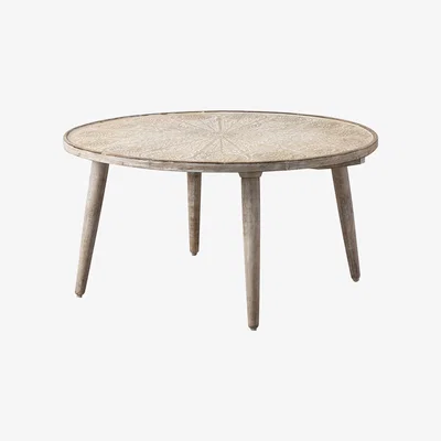 Perch and Parrow Payzac Patterned White Coffee Table