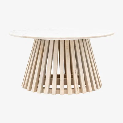 Perch and Parrow Linear Marble Coffee Table