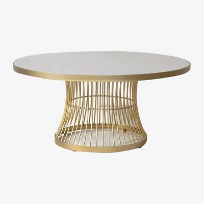 Perch and Parrow Heron White and Champagne Coffee Table