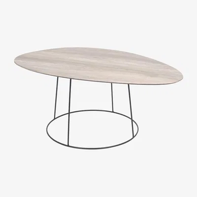 Pagazzi Minato White Oak Effect & Black Coffee Table