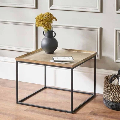 Pagazzi Franklin Black & Gold Metal Coffee Table