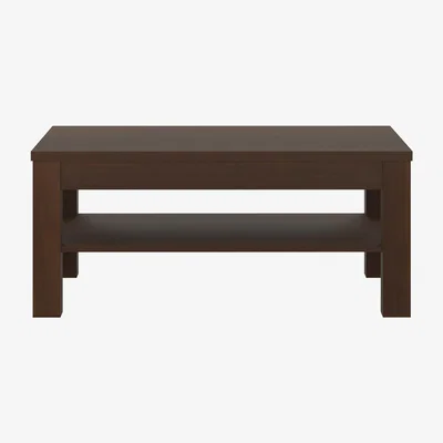 The Range Kiel Coffee Table with shelf - Dark Mahogany