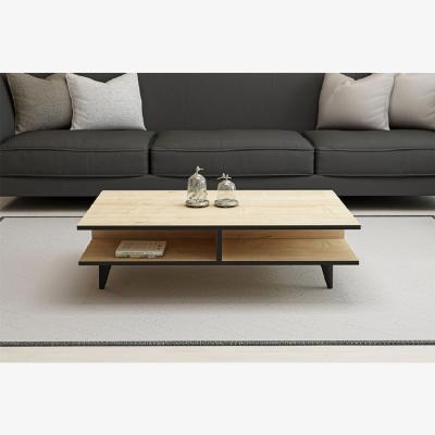 The Range Diamond Coffee Table Oak Black - Oak & Black