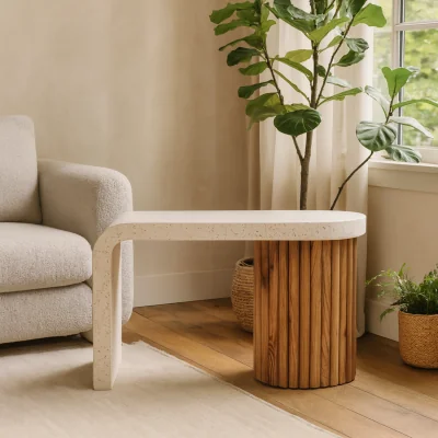 The Range Serenity Terrazzo Coffee Table - Brown