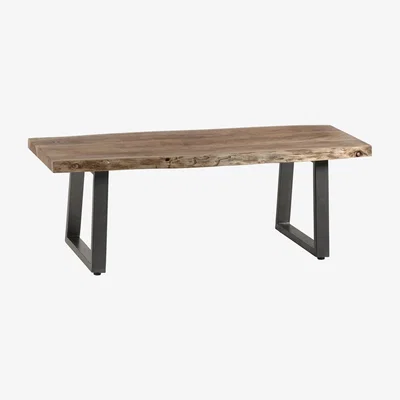 The Range Natural Essential Live Edge Rectangular Shaped Coffee Table - Light Wood
