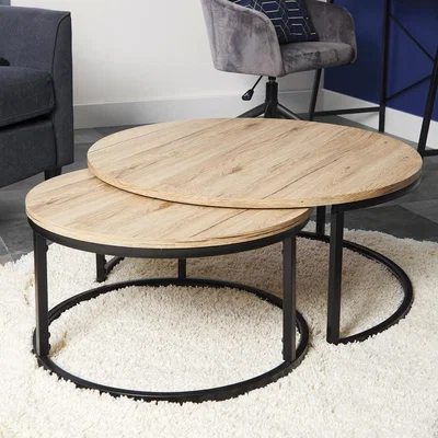 The Range Set of 2 Marseille Round Coffee Tables