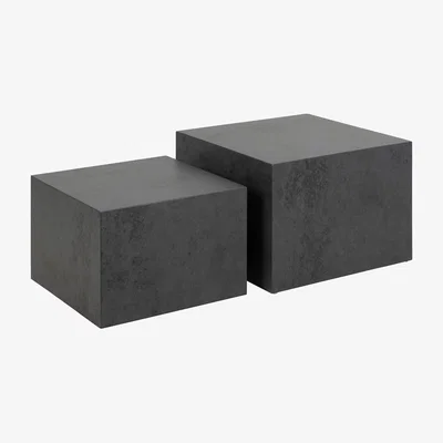The Range Dice Coffee Table Set - Ocean Black / Square