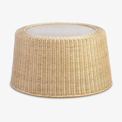 The Range Round Wicker Coffee Table Natural Rattan - Natural