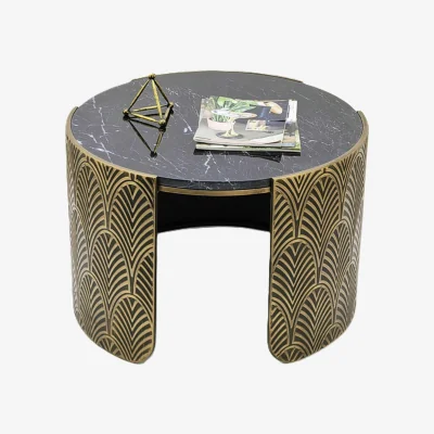 The Range 7seas Sculvera Arcelle Handmade Artificial Marble Coffee Table - Antique Bronze