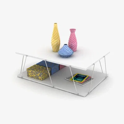 The Range Tars Coffee Table - White and Chrome