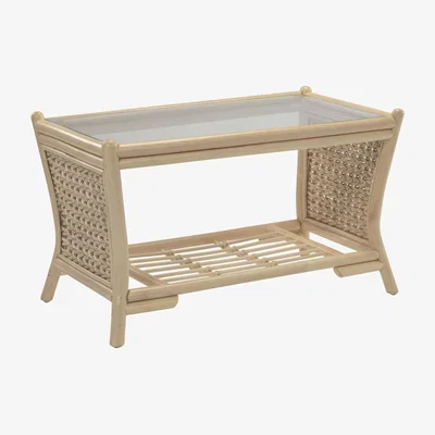 The Range Windsor Cane Coffee Table Natural Wash - Ivory