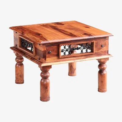 The Range Jali Sheesham Small Coffee Table - Medium Wood