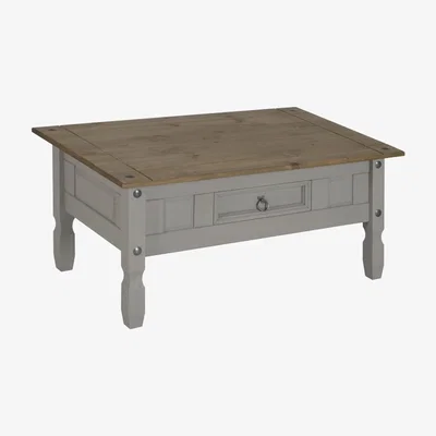 The Range Corona Grey Wax Coffee Table - Distressed Grey Wax