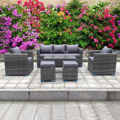 The Range Madrid 8 Seater Coffee Table Set - grey