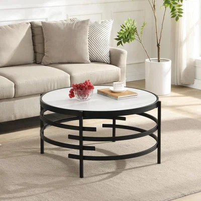 The Range Caldera Round Coffee Table - White