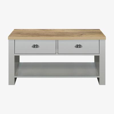 The Range Highgate 2 Drawer Coffee Table - Grey and Oak