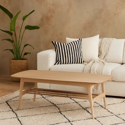 The Range Milan Veneer Coffee Table Pigmented - White