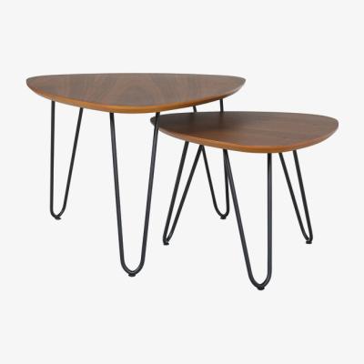 The Range Khalo Modern Coffee Table Set - Walnut