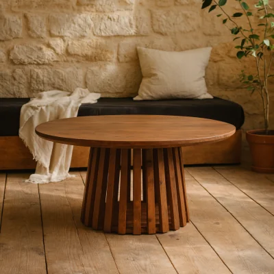 The Range Birmingham Mango Wood Round Coffee Table - Brown