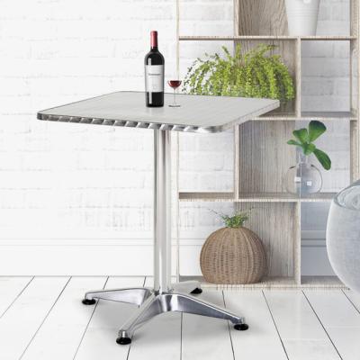 The Range Bistro Bar Coffee Square Table - Stainless Steel