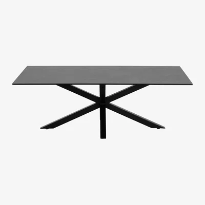 The Range Heaven Ceramic Coffee Table in Black - Black